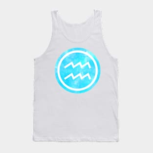 Blue Watercolor Zodiac - Aquarius Tank Top